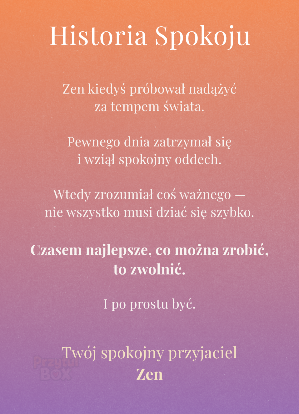 Leniwiec Zen — bohater spokoju
