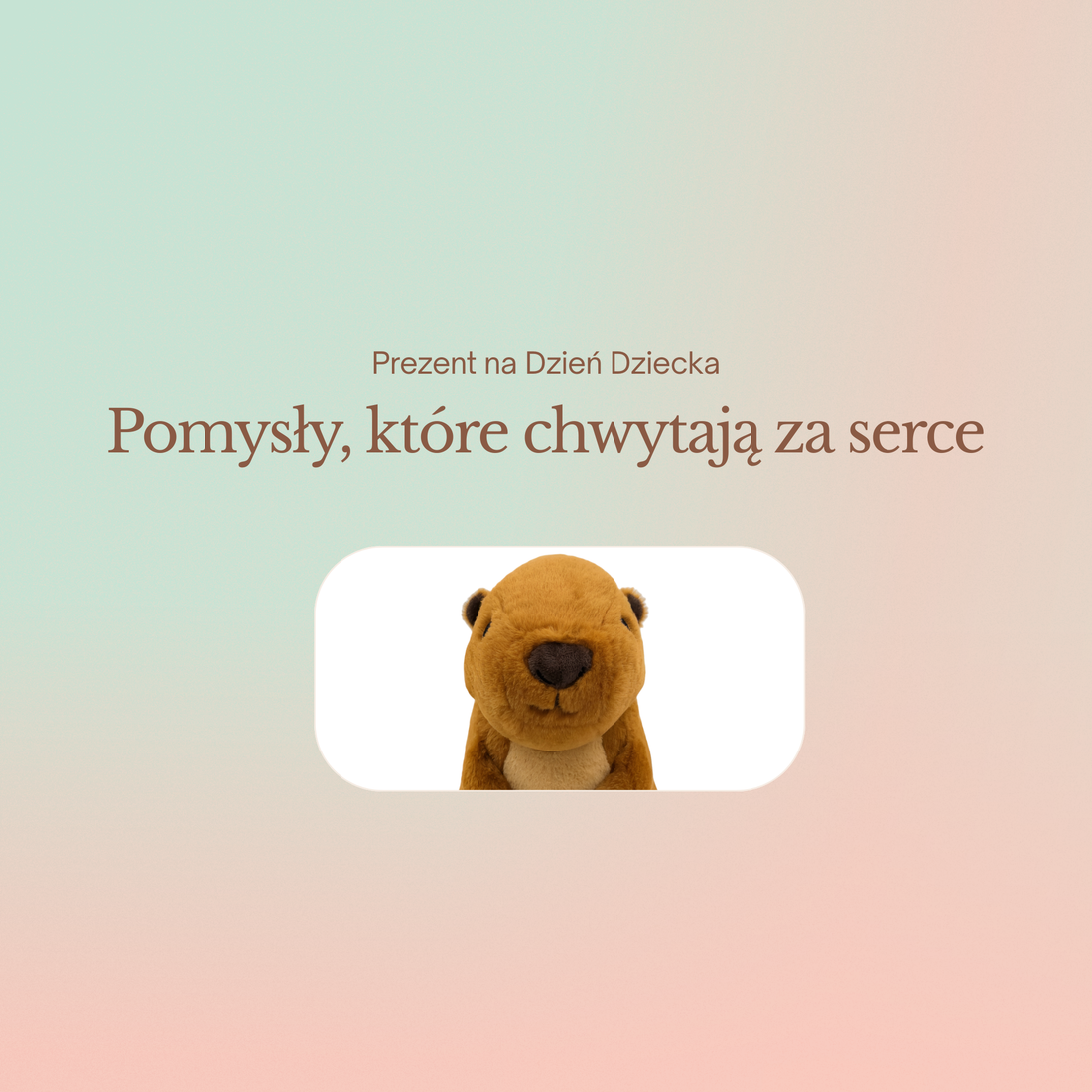 Pluszowa Kapibara Koko z PrzytulBox — pomysł na prezent na Dzień Dziecka