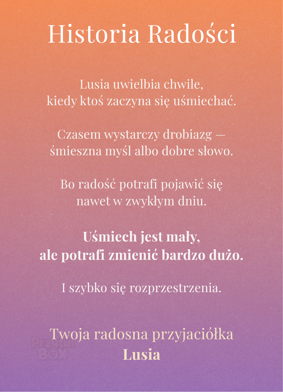 Lama Lusia — bohaterka radości