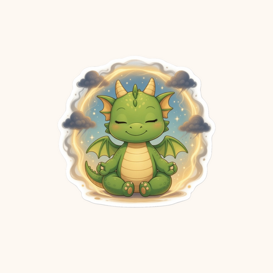 Naklejka winylowa Smok Fortis na laptopa – słodki pluszowy smok symbolizujący odwagę, z napisem Dziś nie zionę, wodoodporny gadżet PrzytulBox.