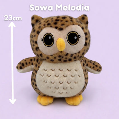 Pluszowa sowa Melodia PrzytulBox – miękka maskotka strażniczki obecności