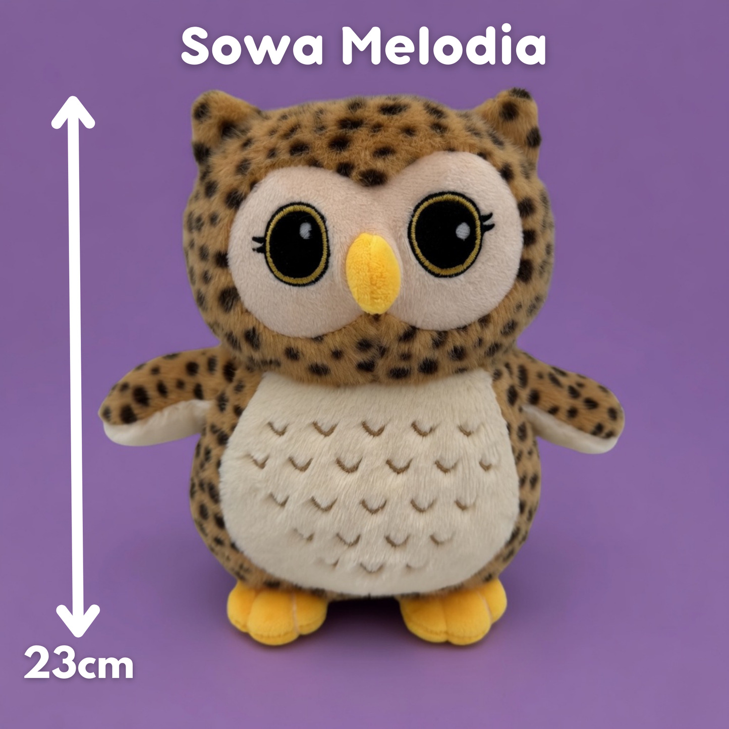 Pluszowa sowa Melodia PrzytulBox – miękka maskotka strażniczki obecności