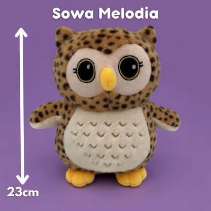 Pluszowa sowa Melodia PrzytulBox – miękka maskotka strażniczki obecności